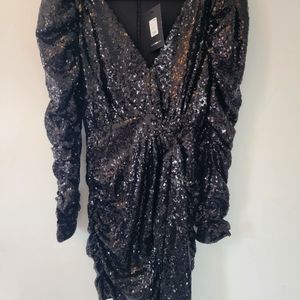 Keeping Sequins Mini Dress